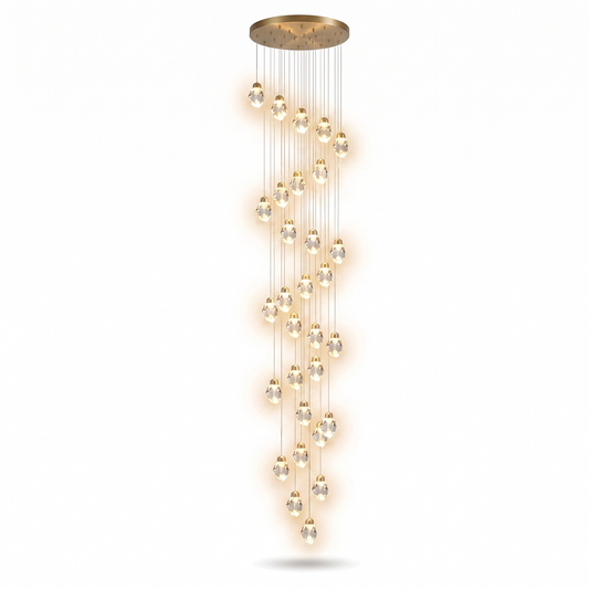 Lustre Cristal Éclat Somptueux Design Contemporain – Oris - Lumière