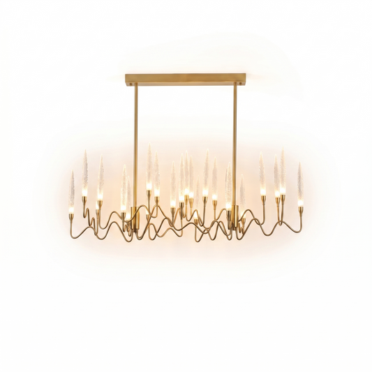 Lustre Sculptural Inspiration Chandelier  Éclat Délicat – Plume - Lumière