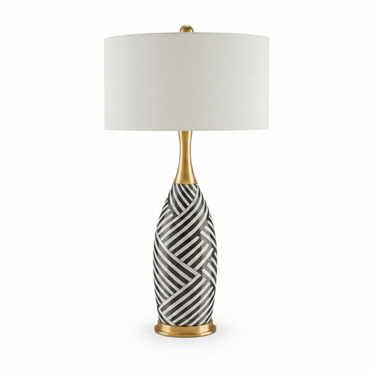 Dimmbare Tischlampe im modernen und wilden Chic-Stil – Zebra
