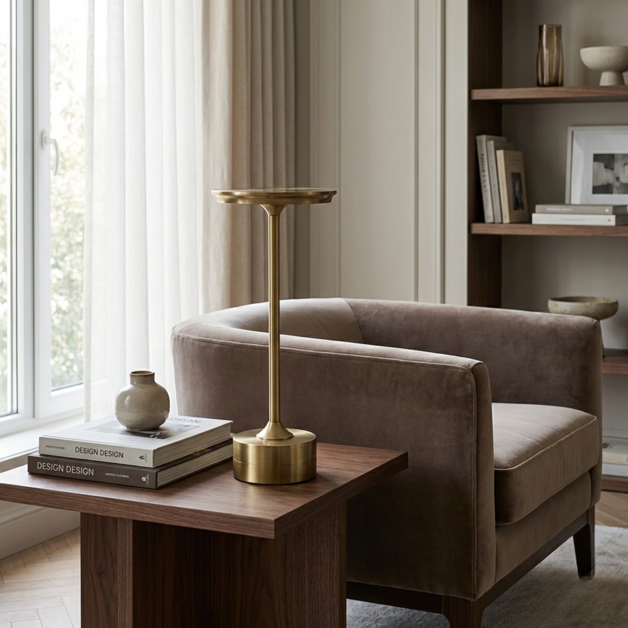 Lampe sans fil Métallico avec capteur tactile réglable au design moderne minimaliste - vue 3