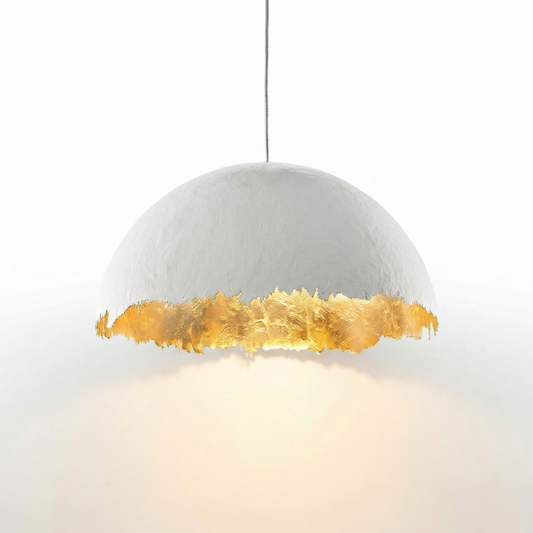 Art Deco hanglamp met chromen afwerking en stout ontwerp – Lueur Écarlate - Lumière