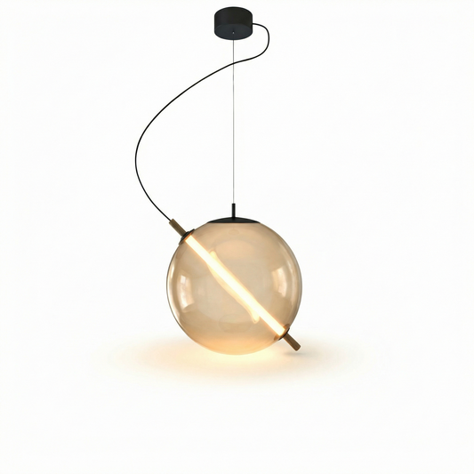 Suspension Chic Lumière Tamisée Style Contemporain – Sérina - Lumière