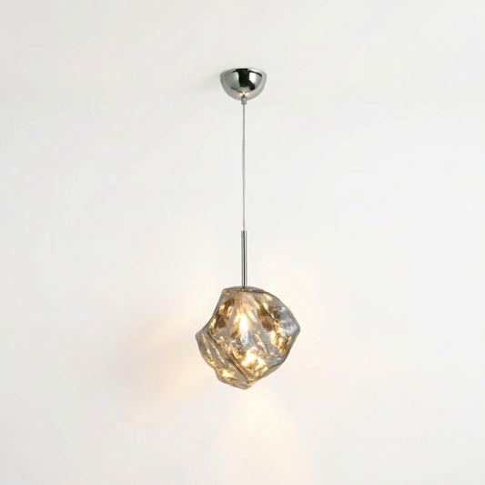 Trendy Hanglamp Verstelbare Hoogte Glas & Metaal – Aurora Nordica - Lumière