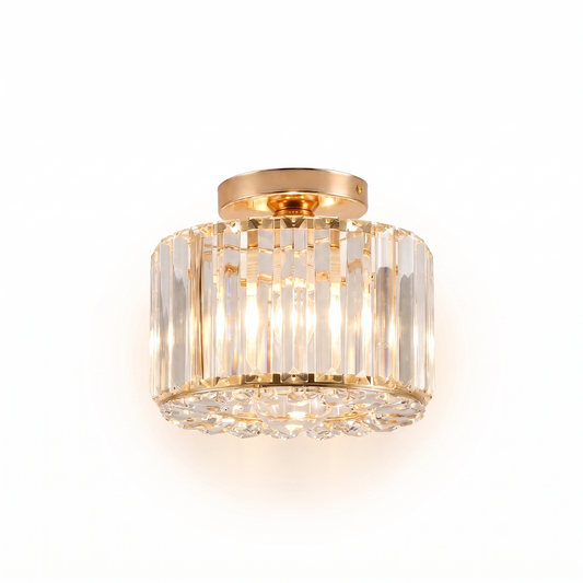 Contemporary Gold Crystal Ceiling Light – Seraphinea - Lumière