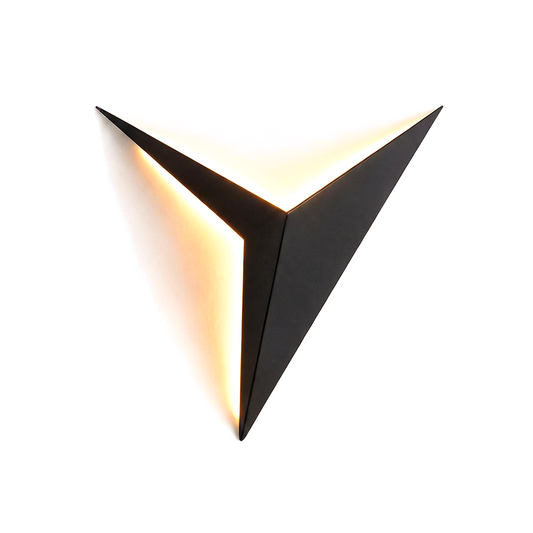 Geometrische driehoekige wandlamp wit, zwart of goud — Noctélide - Lumière
