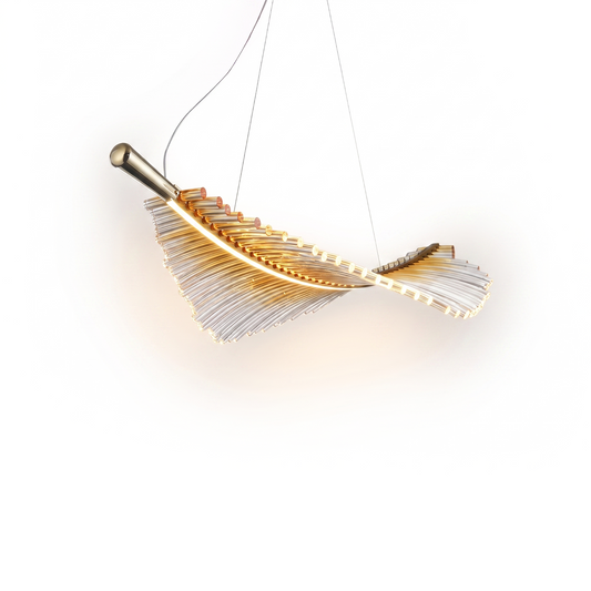 LED Leaf Crystal Chandelier for Living Room and Staircase – Caeluxia - Lumière