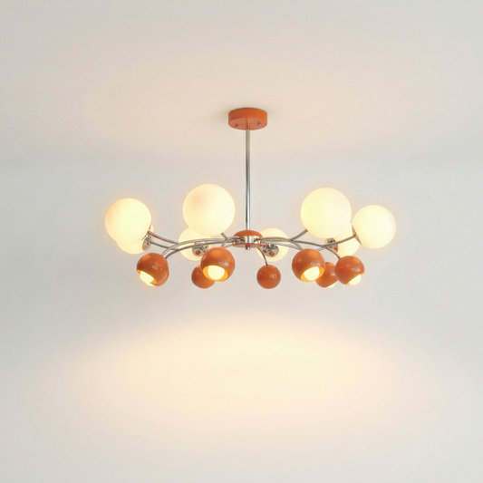 Plafonnier Fluide Métal & Verre Halo Chaleureux – Vent Solaire - Lumière