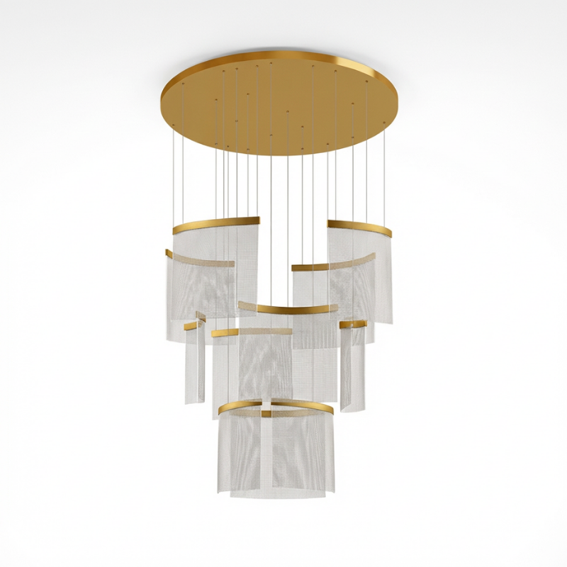 Modern alloy pendant light for living room and dining room – Célano