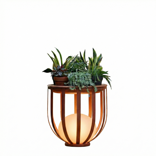 Lampadaire LED extérieur Lumine design géométrique aluminium - vue 1 - Lumière