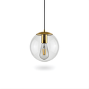 Modern pendant light in gold metal and glass – Orécole