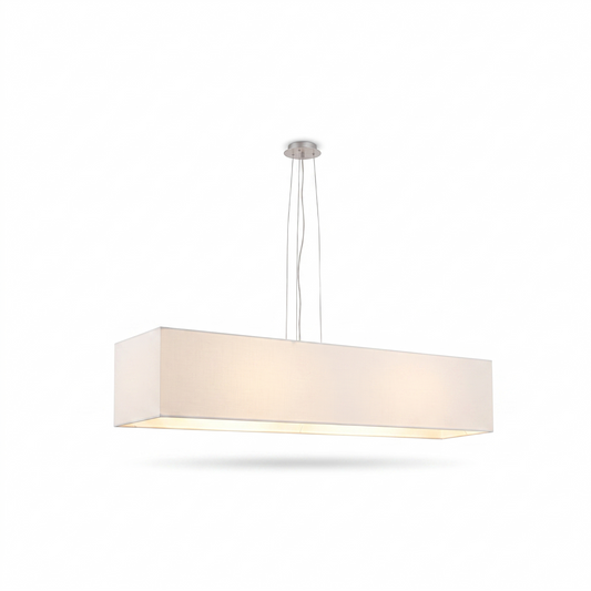 Minimalistische witte rechthoekige plafondlamp voor woonkamer – Orvella - Lumière
