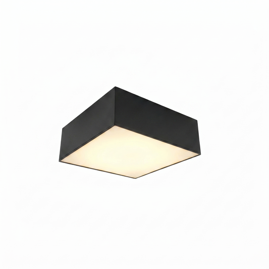 Square gray minimalist ceiling light for living room – Orphéane - Lumière