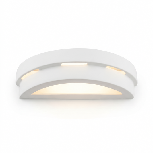Moderne weiße Keramik-Wandleuchte – Asterion - Lumière