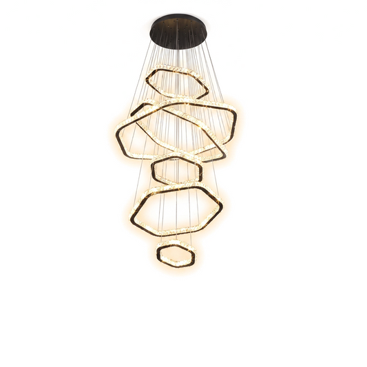 Lustre Cristal Moderne pour Salon – Crysta - Lumière
