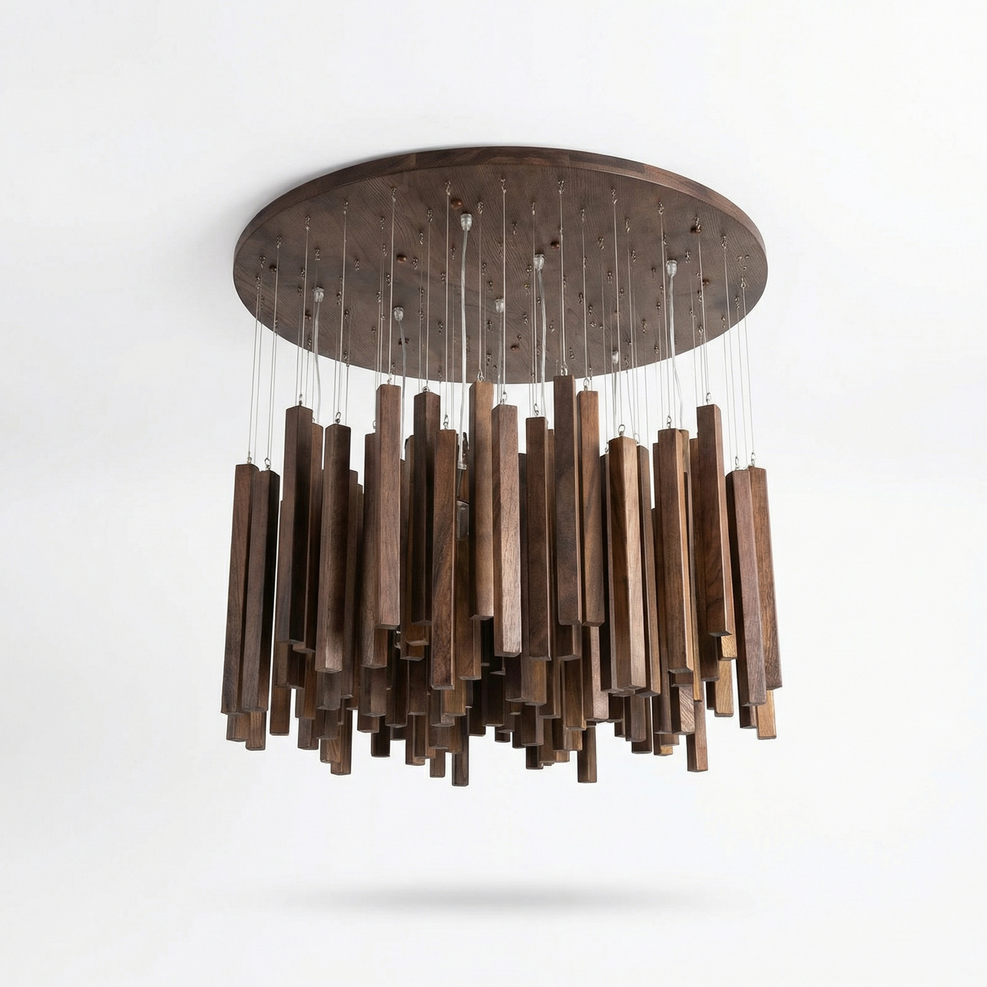 Gouden houten hanglamp voor woonkamer – Zénithar