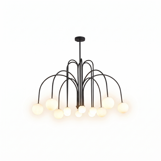 Lustre Haut de Gamme Élément Sculptural Style Méditerranéen – Forgiato - Lumière