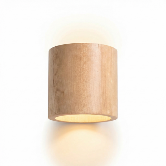 Natural wood wall sconce Scandinavian design – Norealis - Lumière