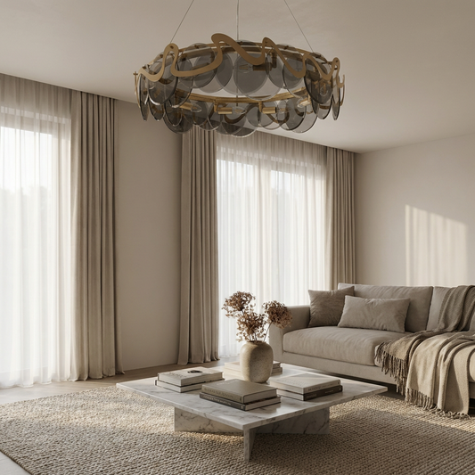 Moderne Hängelampe aus Legierung für Wohnzimmer und Schlafzimmer – Miraluxa