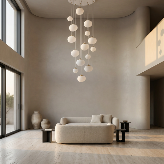 Modern alloy pendant light for living room – Heliora