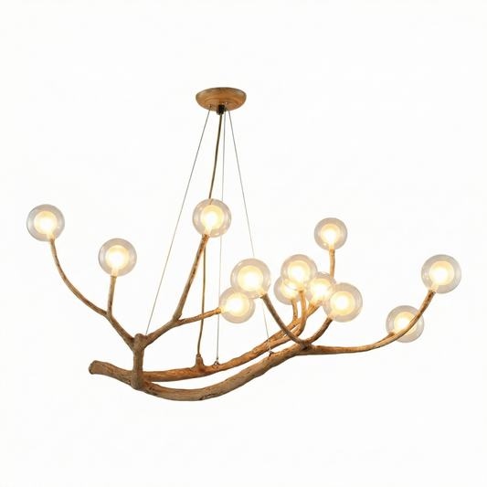 Modern Trendy Plafondlicht met Amber Glas – Haloa - Lumière