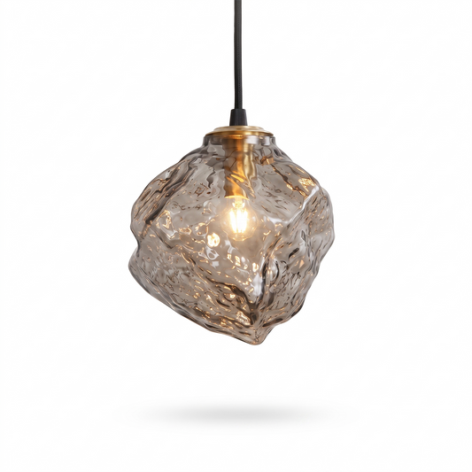 Skandinavische Glas-Hängelampe mit Lava-Effekt – Volcano - Lumière