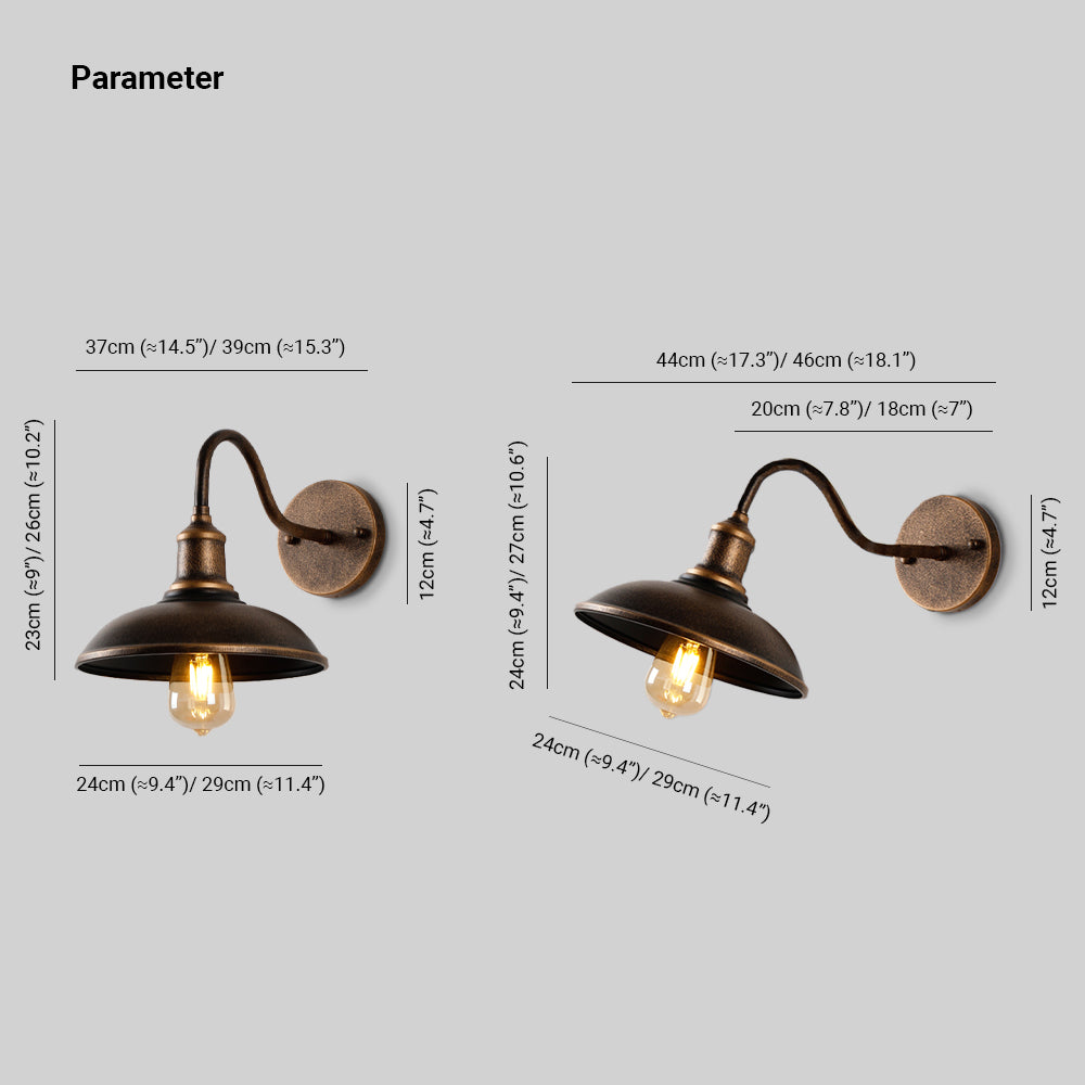 Rustieke wandlamp in antiek messing voor buiten – Aurélice