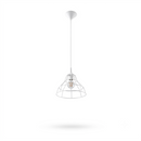 Modern white steel cone pendant – Model Althenia