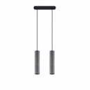 Industrial gray concrete 2-light pendant light – Asterion model