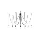 Minimalist black 7-light chandelier – modèle Arsidor