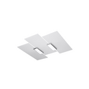 Modern white glass and chrome ceiling light – Model Arvenzo