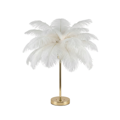 Oplaadbare Decoratieve Tafellamp met Veren – Spolverino