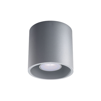 Modern gray cylindrical ceiling light for living room – Norvion model