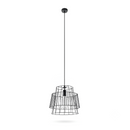 Industrial pendant light in black steel – Morthalis