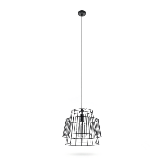 Industriële hanglamp van zwart staal – Morthalis