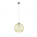 Minimalist green glass ball pendant light – Modèle Éryndra