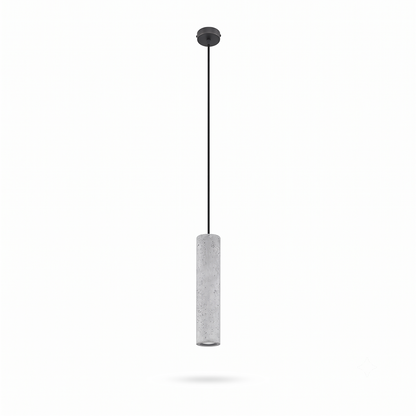 Industrial gray concrete tube pendant light – Caldris model