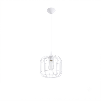 Adjustable white geometric pendant light – Modèle Selvaria