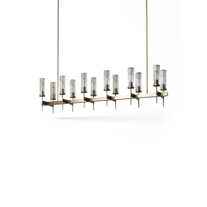 Intense Sculptural Chandelier with Noble Reflections and Light Control – Viora