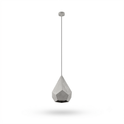 Geometric white ceramic pendant light – Aveloria