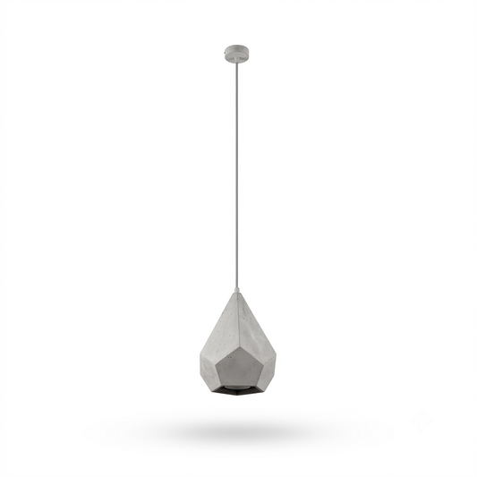 Witte geometrische keramische hanglamp – Aveloria
