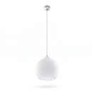Minimalist white glass ball pendant light – Nivéalis