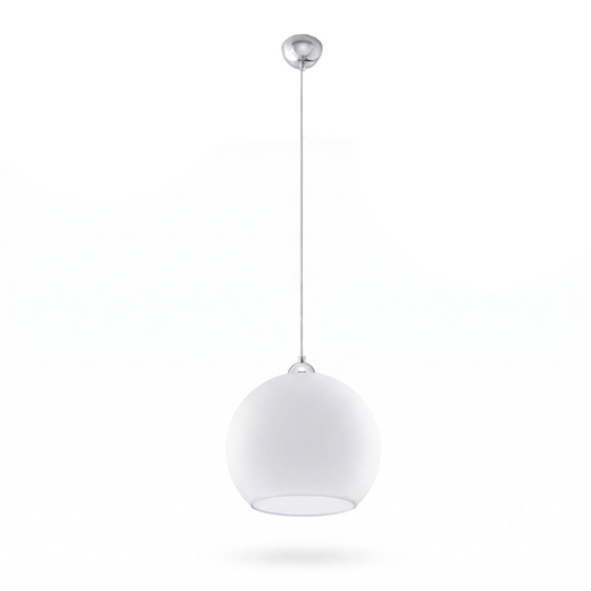 Minimalistische Pendelleuchte aus weißem Glas – Nivéalis