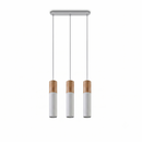 Modern white wood pendant light with 3 lights – Nolaris