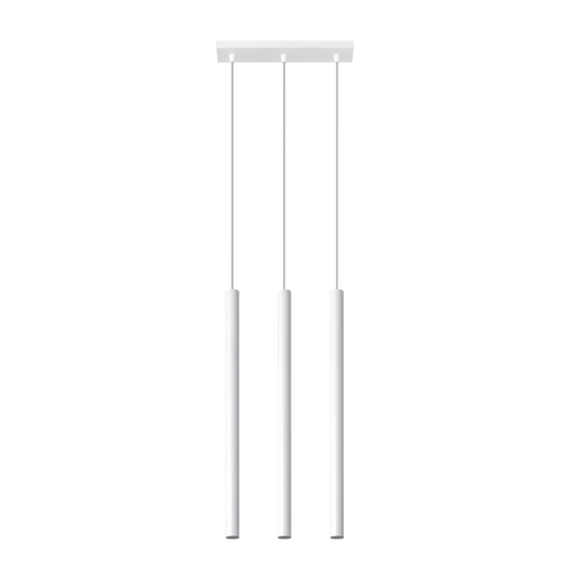 Cilindervormige witte metalen hanglamp voor de woonkamer – Asterion