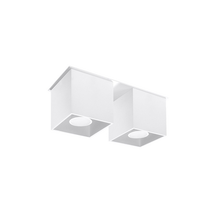 Design-Deckenleuchte Aluminium Weiß Doppelstrahl – Nerion