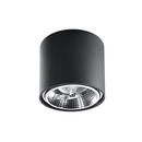 Modern black cylindrical ceiling light – Modèle Norexis