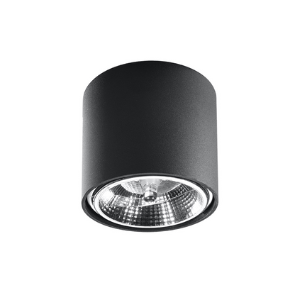 Modern black cylindrical ceiling light – Modèle Norexis