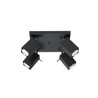 Modern Black 4-Light Spot Ceiling Light – Neridal