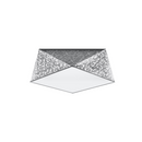 Modern geometric silver ceiling light for living room – Orisca