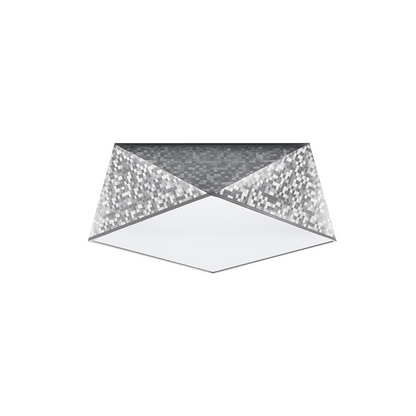 Modern geometric silver ceiling light for living room – Orisca